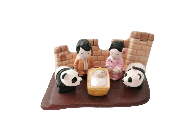CRECHE en céramique BLOC 8x7cm- CHINE