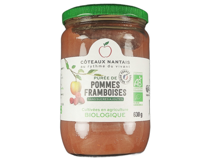 Purée De Pommes Framboises 630g Bio