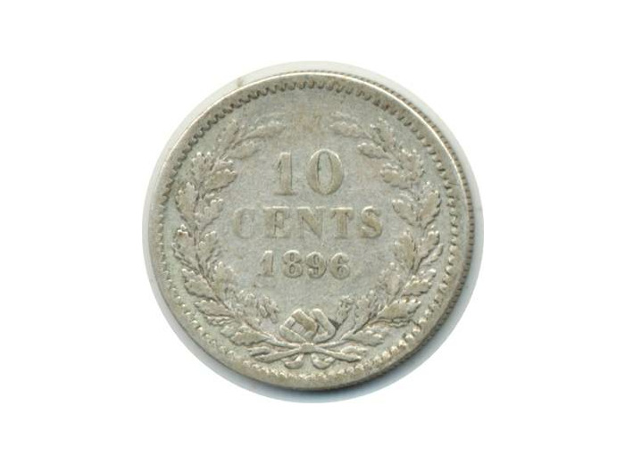 PAYS-BAS 10 CENTS 1896 WILHELMINA TTB (W116)