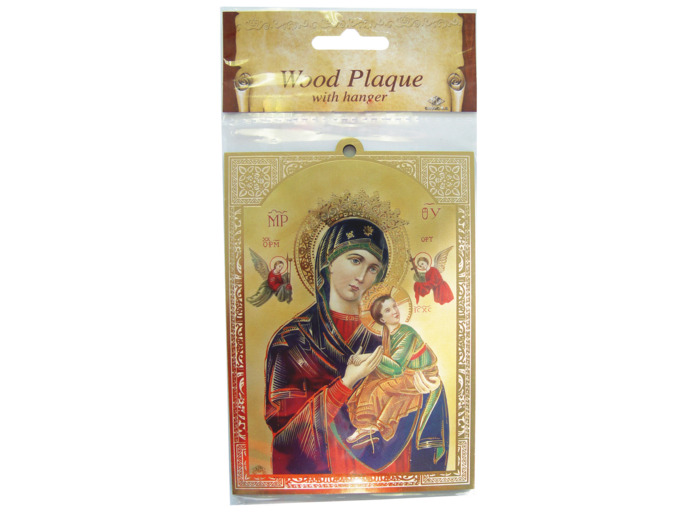 Plaquette Dorée 10x14cm - ND PERPETUEL SECOURS