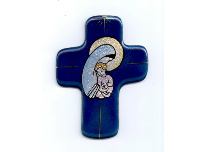 Croix MATERNITE 11,3x8,3cm - EMAUX DU LIBAN