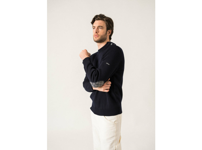Pull marin Cancale Equipage à coudières 100% laine  SAINT JAMES