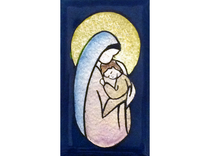 Vierge de la bonté sans fleur 7X4cm - EMAUX DU LIBAN