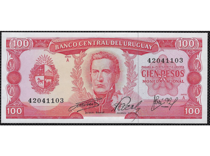 URUGUAY 100 PESOS non daté (1967) SERIE A NEUF 103 W47a