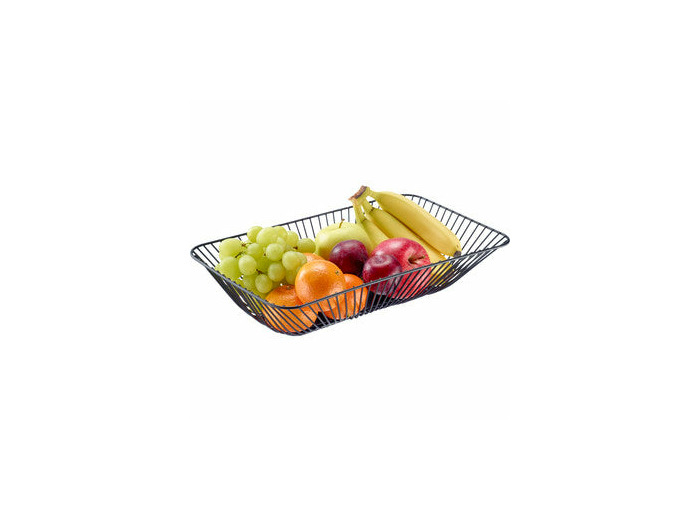 CORBEILLE RECTANGLE FIL NOIRE
