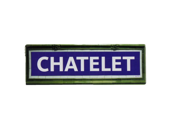 Mini plaque métro Chatelet