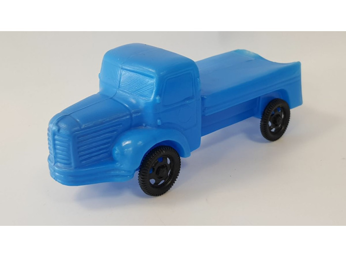 JOUET CAMION BLEU PLASTIQUE SOUPLE SANS BOITE