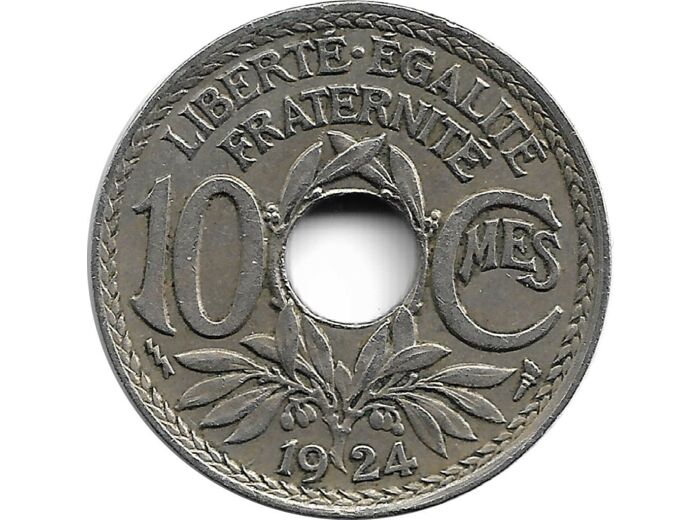 FRANCE 10 CENTIMES LINDAUER 1924 POISSY TTB