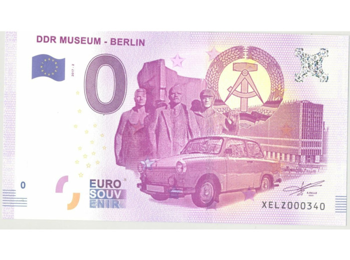 ALLEMAGNE 2017-2 MUSEUM BERLIN BILLET SOUVENIR 0 EURO TOURISTIQUE NEUF