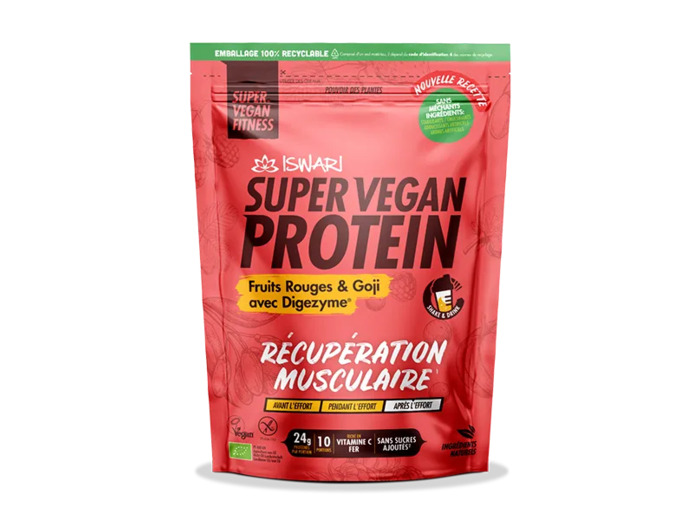 Super vegan Protein-Fruits rouges & Goji avec DIGEZYME®-Iswari