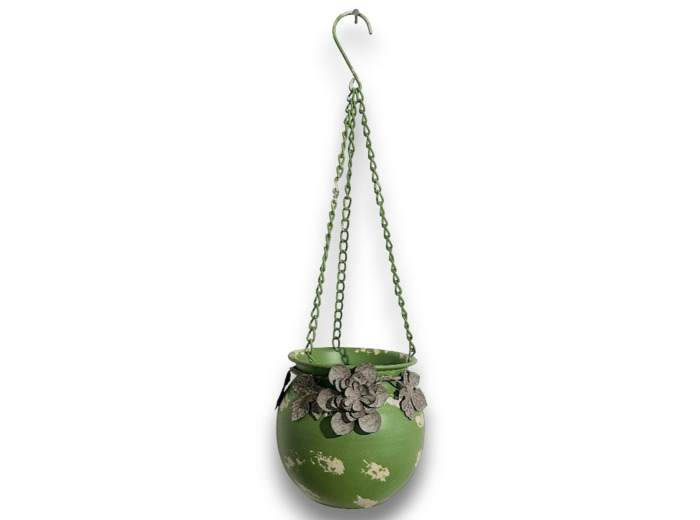 Cache pot rustique à suspendre 18x17x15cm