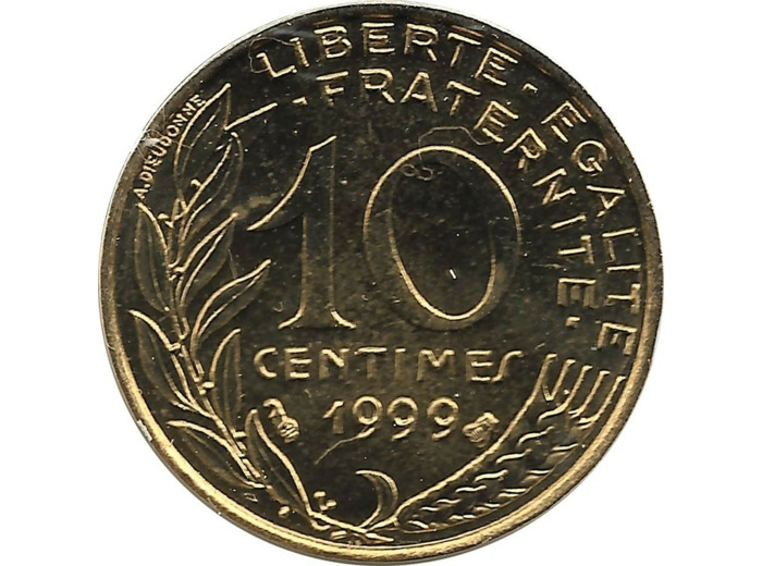 FRANCE 10 CENTIMES LAGRIFFOUL 1999 BU
