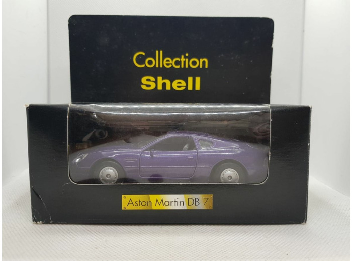ASTON MARTIN DB7 MAUVE COLLECTION SHELL 1/40 BOITE D'ORIGINE