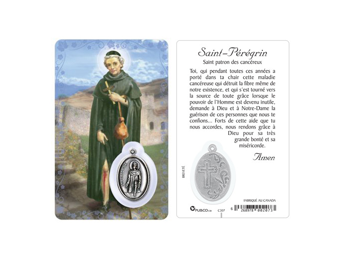 Carte-prière avec insertion ST PÉREGRIN