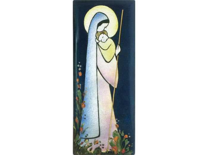 Notre Dame  du pèlerin 15,5X6,5cm - EMAUX DU LIBAN