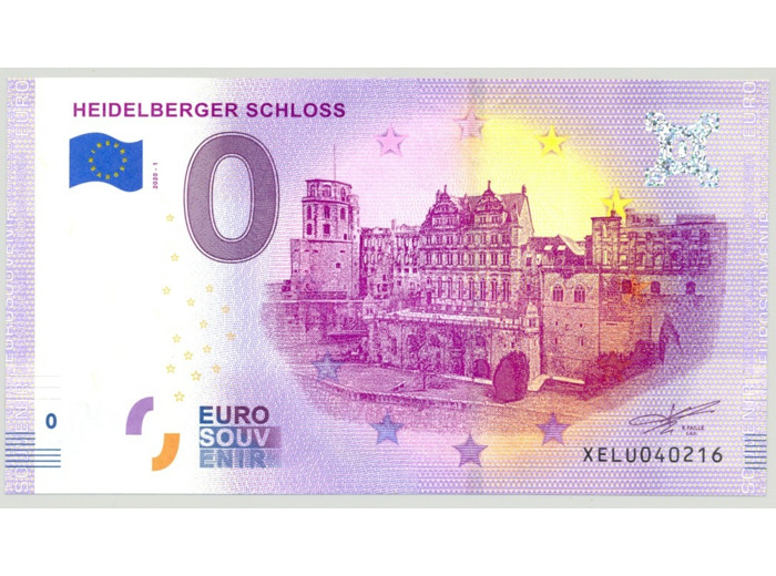 ALLEMAGNE 2020-1 HEIDELBERGER SCHLOSS BILLET SOUVENIR 0 EURO TOURISTIQUE  NEUF