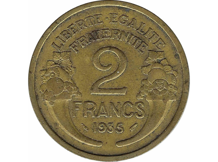 FRANCE 2 FRANCS MORLON 1935 TTB
