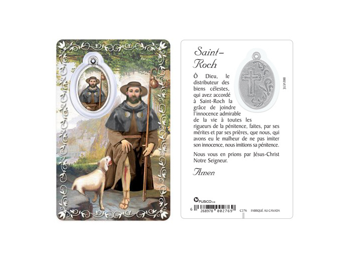 Carte-prière avec insertion ST ROCH