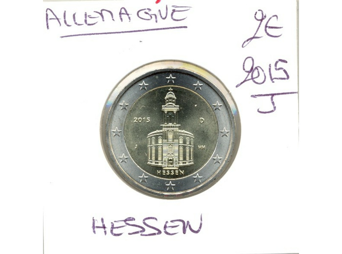 ALLEMAGNE 2015 J 2 EURO COMMEMORATIVE HESSEN SUP