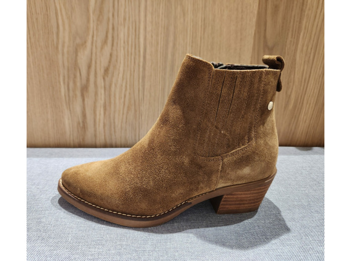 KAOLA BOTTINES CUIR NUBUCK CAMEL 3500