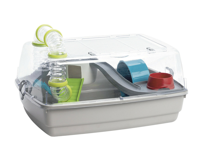 Cage Hamster, BERNNIE PRESTIGE Gris - 25.5 x 53 x 38cm