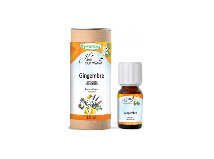 Huile essentielle de Gingembre rhizome Bio 10 ml Phytofrance