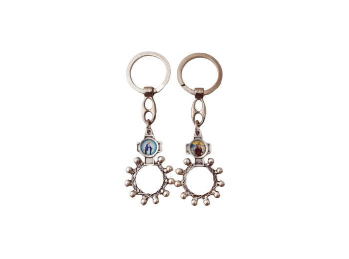 Porte-Clefs Dizainier en Métal - MIRACULEUSE/CHRISTOPHE