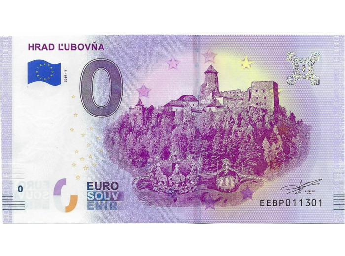 SLOVAQUIE 2019-1 HRAD L UBOVNA BILLET SOUVENIR 0 EURO TOURISTIQUE NEUF