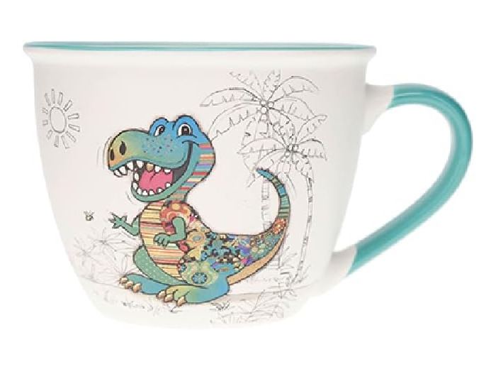 Bol timbale - Motif Gentil Dino - matière porcelaine fine - contenance 550ML