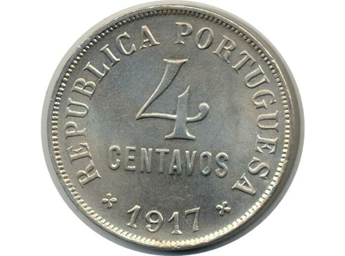 PORTUGAL 4 CENTAVOS 1917 SUP (W566)