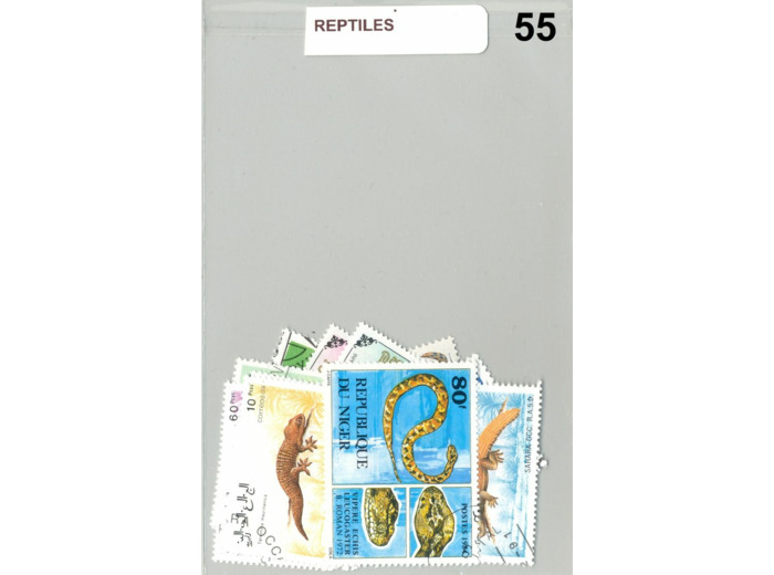 TIMBRES REPTILES DIFFERENTS NEUF ET OBLITERES *55