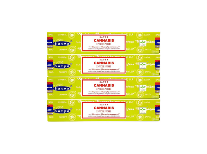 Encens Satya Cannabis - 4 Boites de 15 gr