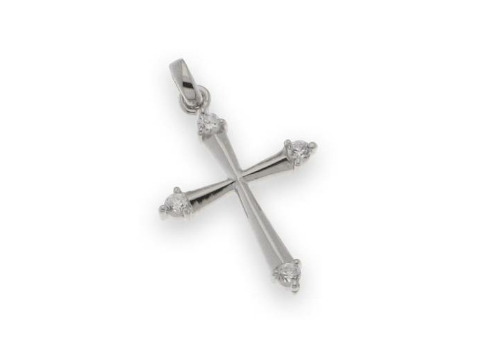 Croix en Argent 925- 2,1x1,7cm- ZIRCONIUMS