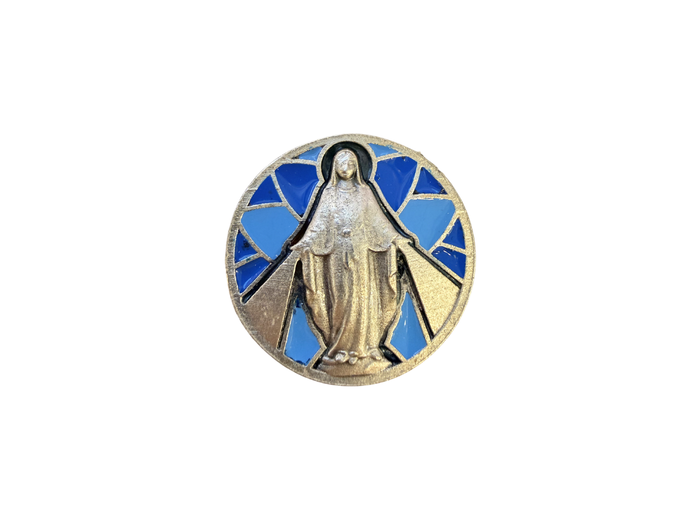 Magnet en métal relief 30mm - Bicolore - Miraculeuse