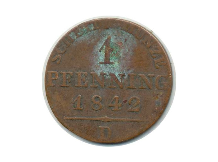 ALLEMAGNE PRUSSE 1 PFENNIG 1842 D TB (W430)
