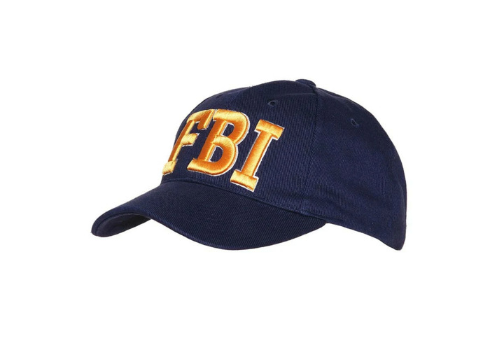 Casquette baseball FBI 100% coton - taille ajustable