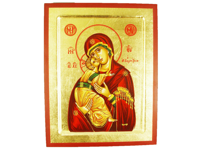 Icône dorée incurvée 7*9cm - VIERGE DE KORSUN