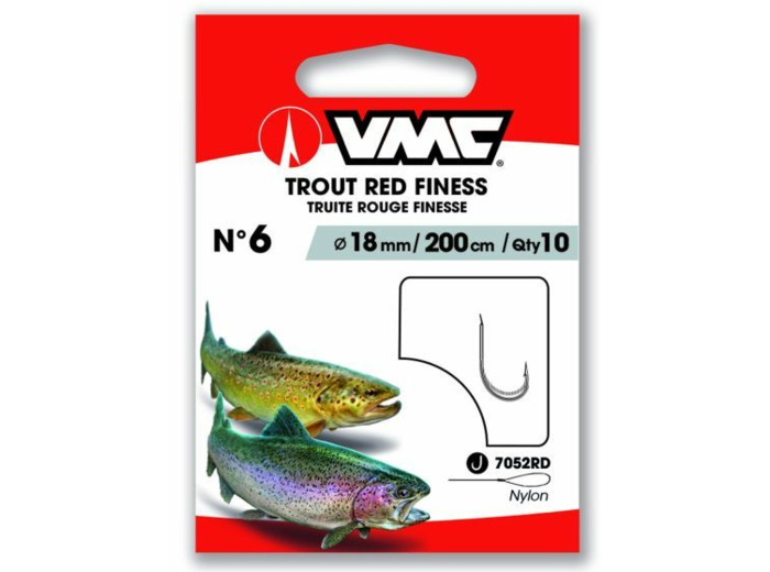 10 hamecons montes trout red fin
