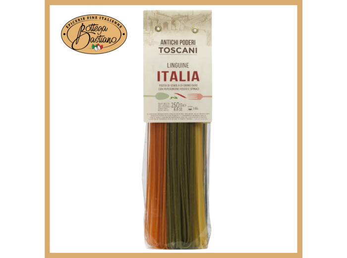 Pâtes tricolores au piment et épinards Linguine 250g