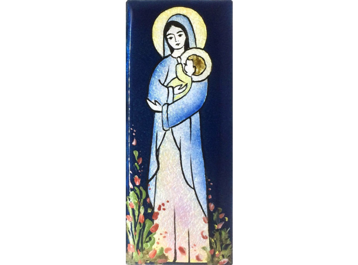 Vierge de face 12X5cm - EMAUX DU LIBAN