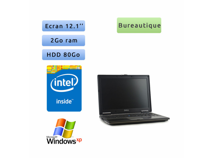 Dell Latitude D420 - Windows XP - 1.22Ghz 2Go 80Go - 12.1 - Grade B - Ordinateur Portable PC
