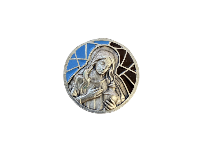 Magnet en métal relief 30mm - Bicolore - Marie Madeleine