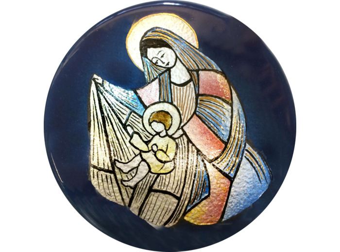 Vierge de l'abri D10,5cm - EMAUX DU LIBAN
