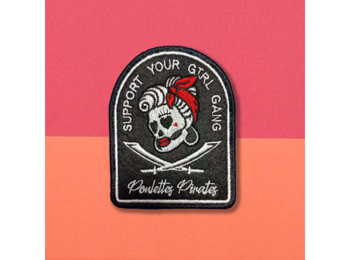 Patch brodé "Support Your Pirate girl gang"
