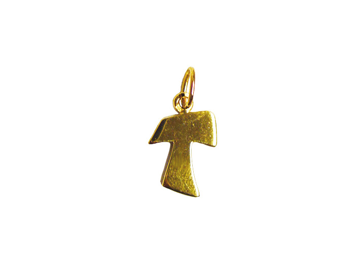 Croix Tau en Plaqué Or 16mm