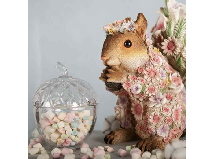 Bonbonnière transparente en verre 11x15cm