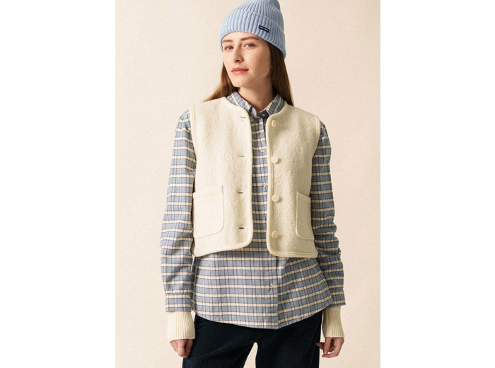 Veste sans manche Jura en laine bouillie