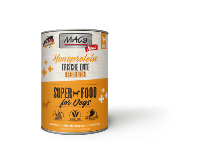 MAC'S humide Mono Sensitive au canard pour chien - 400g