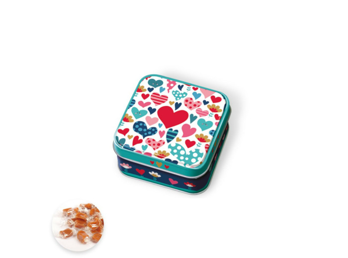 Boîte Coeurs Caramels Beurre Salé Fleur de sel