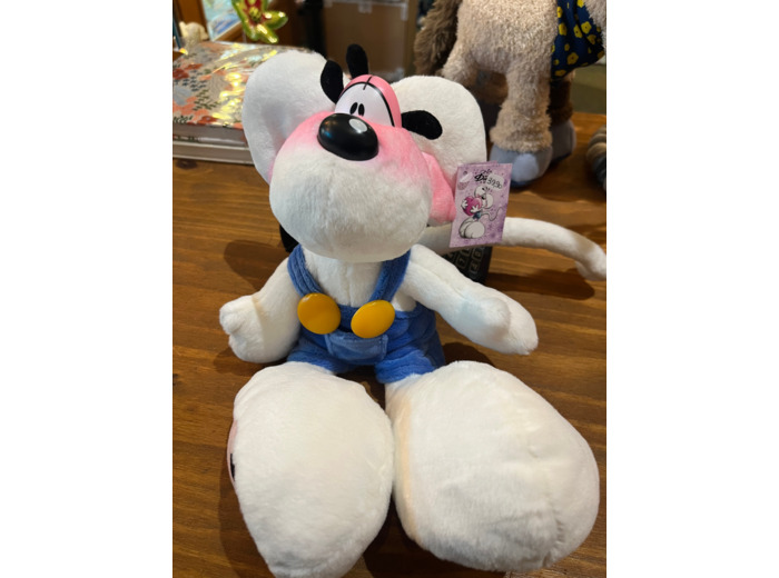 Peluche Diddl en salopette bleue